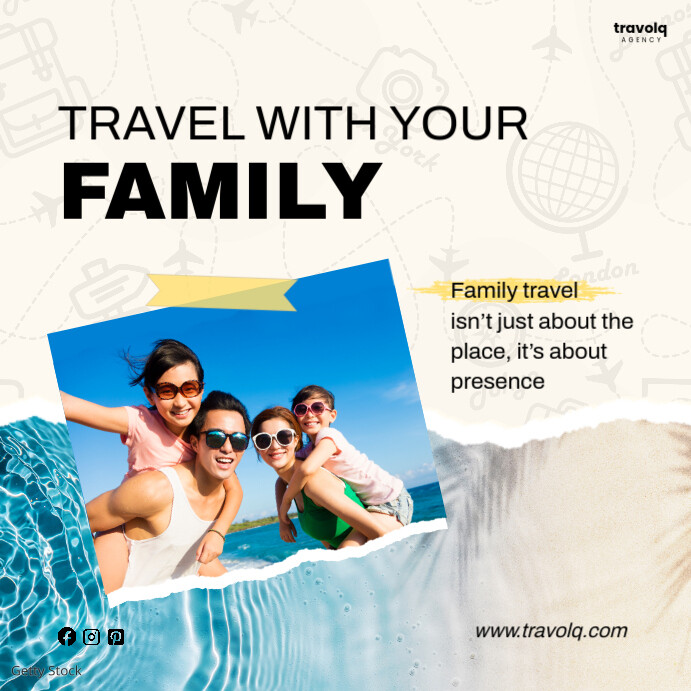 Family Travel Template Instagram Post