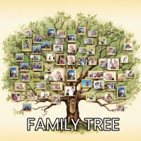 Family tree Quadrat (1:1) template