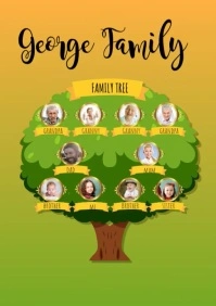 family tree desing template video A4