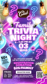 Family Trivia Night Display Template
