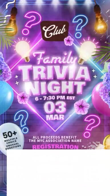 Family Trivia Night Display Template | PosterMyWall