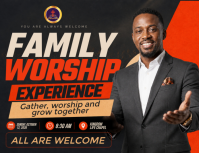 Black Family Worship Experience ใบปลิว Template