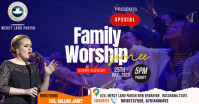 FAMILY WORSHIP SERVICE Facebook Shared Image template