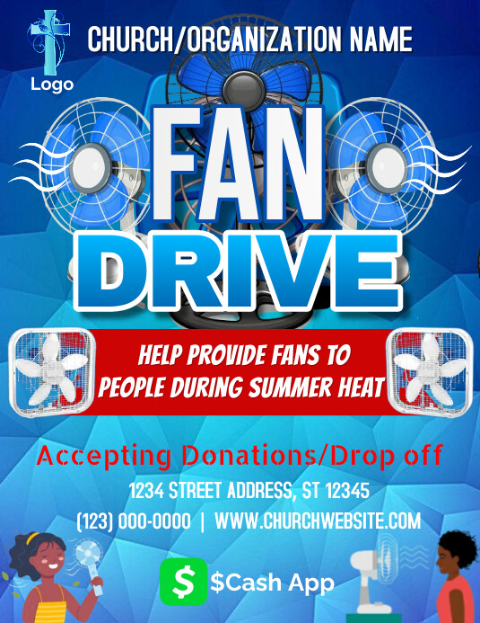 Fan Drive Template | PosterMyWall