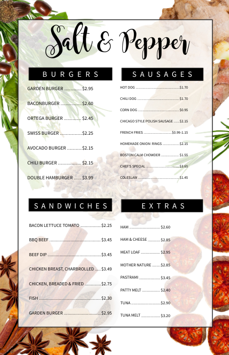 Copy Of Fancy Menu Template PosterMyWall Copy Of Fancy Menu Template PosterMyWall
