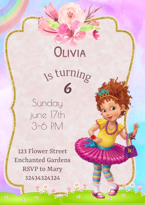 Fancy Nancy Invitation Template PosterMyWall