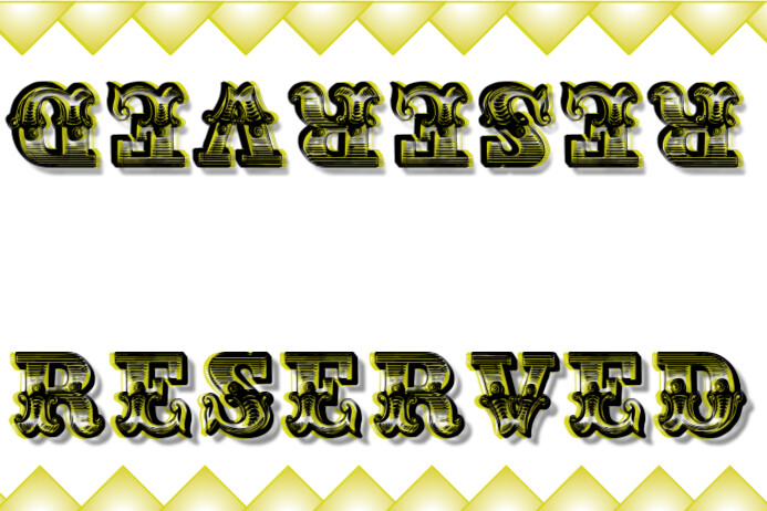 Fancy Reserved Sign Poster template