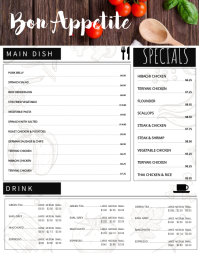 fancy menu template