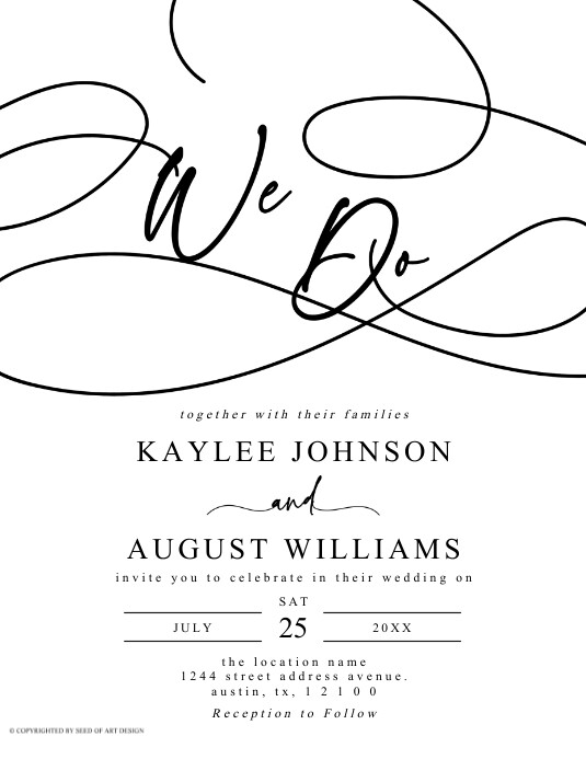 Wedding Invitation Text Design