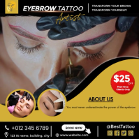 Noir Eyebrow Tattoo Promotion สี่เหลี่ยมจัตุรัส Template