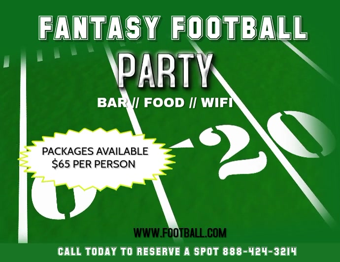 FANTASY FOOTBALL Volantino (US Letter) template