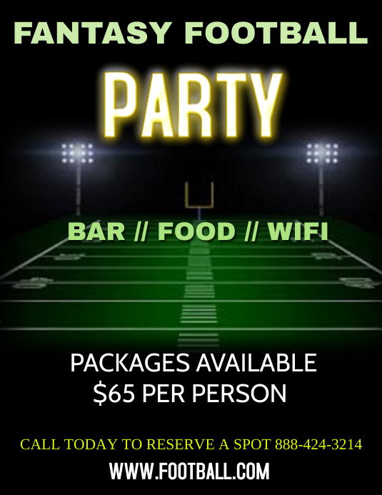 FANTASY FOOTBALL Template PosterMyWall