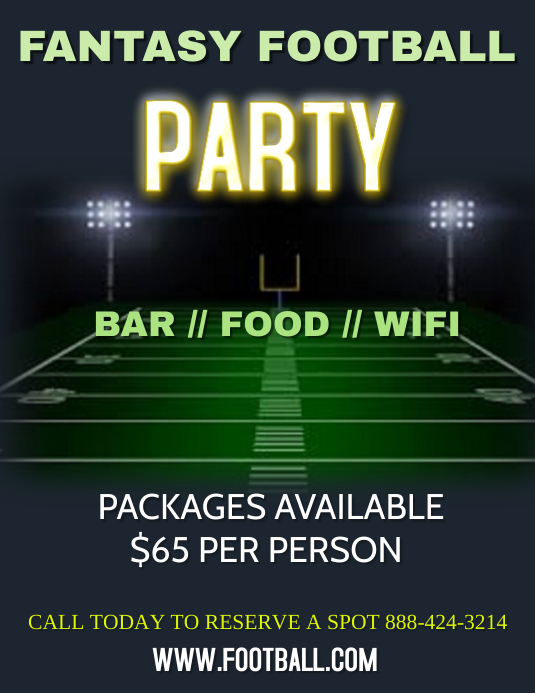 FANTASY FOOTBALL Template PosterMyWall