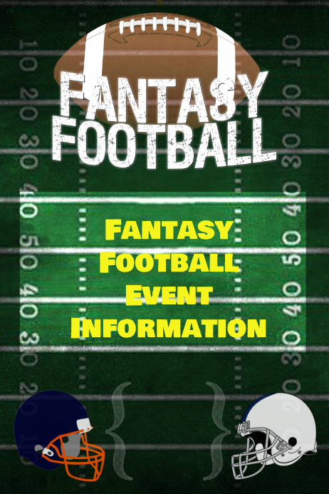 Fantasy Football Game Schedule Event Flyer Poster Fantasy Football Game Schedule Event Flyer Poster