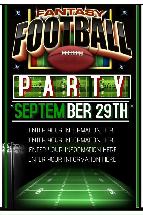Fantasy Football Template | PosterMyWall