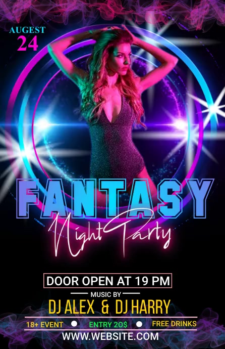 FANTASY NIGHT PARTY (1) Szeroki pół strony template