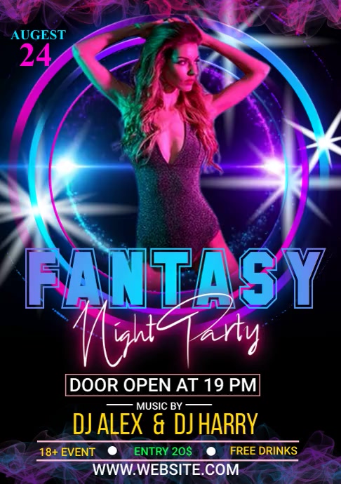 FANTASY NIGHT PARTY (1) A2 template