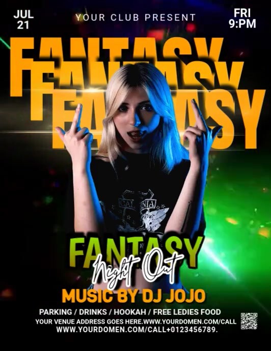 FANTASY NIGHT PARTY Template PosterMyWall