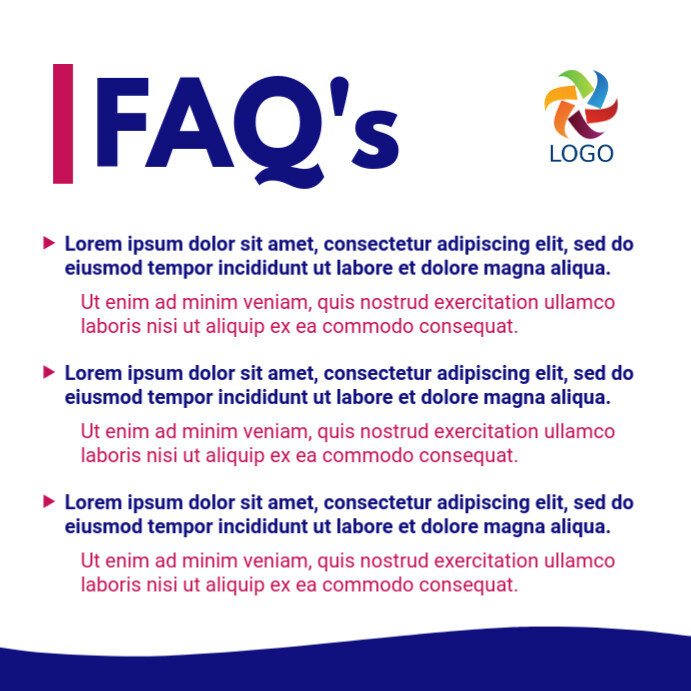 FAQs frequently asked questions Instagram-Beitrag template