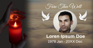 Fare Thee Well — Elegant Funeral Farewell Poster | Editable Template Facebook Shared Image Video