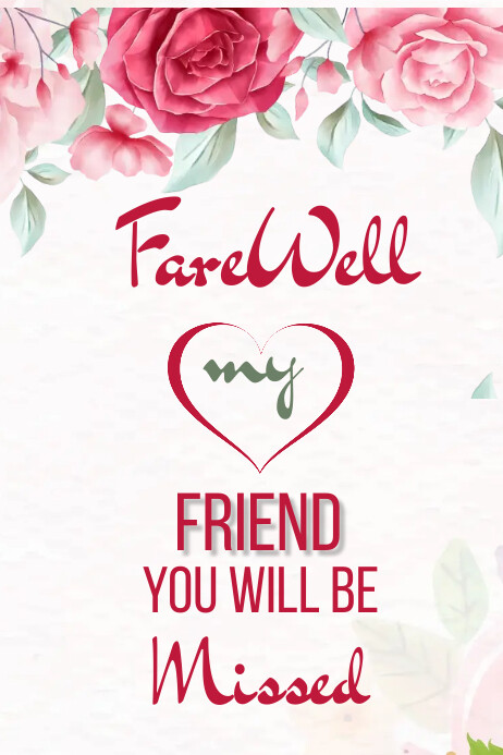 Fare well, friend, corporate ,event Template | PosterMyWall