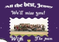Farewell card Postcard template