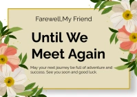 farewell card design template A6