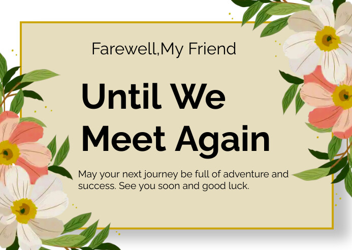 farewell card design template | PosterMyWall