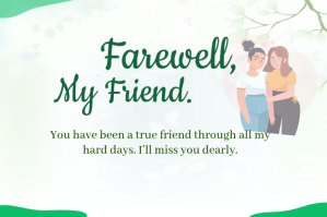 Farewell card Etiket template