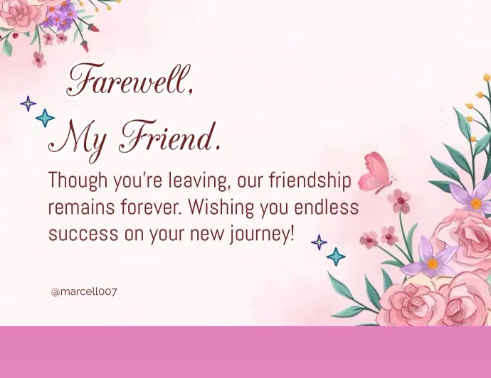 Goodbye Card Sample Farewell Card Template | PosterMyWall