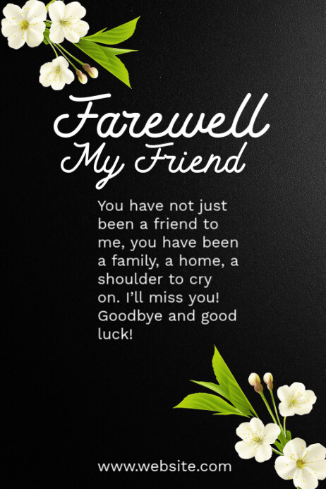 farewell card design template | PosterMyWall