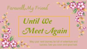 farewell card design template Blog-Kopfzeile