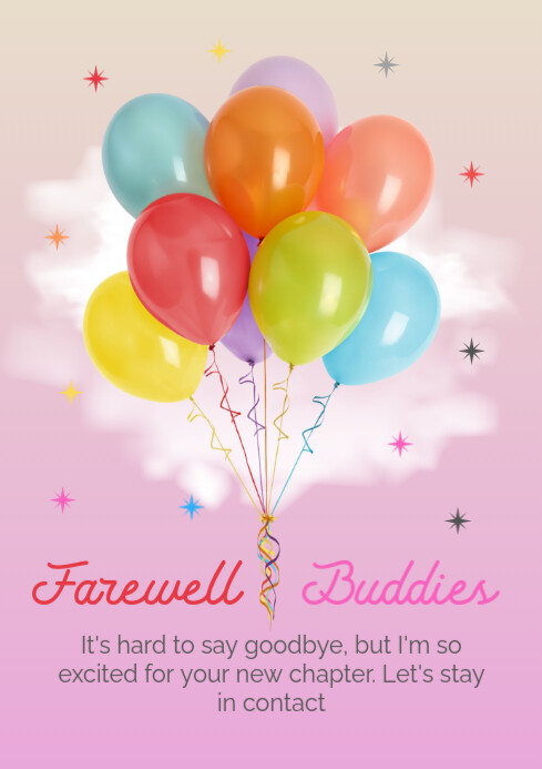 Sample Outgoing Card Farewell Card Template | PosterMyWall