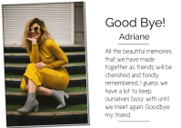 farewell card design template A6