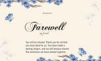 Farewell Card US Legal template