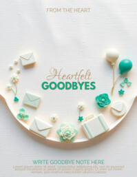 Farewell Card Flyer Template for Heartfelt Goodbyes