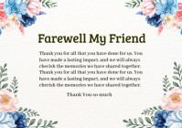 Farewell card Template A4