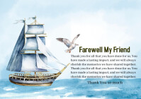 Farewell card Template A4