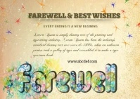 farewell celebration card & farewell qoute Postal template