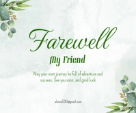 Farewell Medium Rectangle template