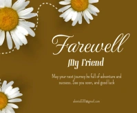 Farewell Medium Rectangle template