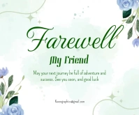 Farewell Medium Rectangle template