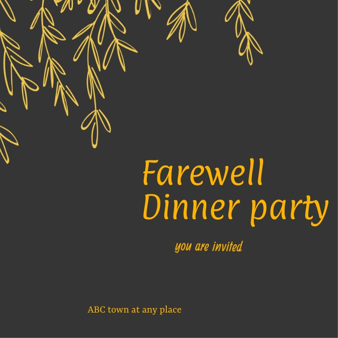 Farewell dinner party Template | PosterMyWall