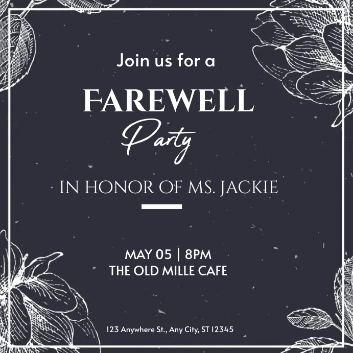 Sample Farewell Invitation Flyers