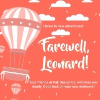 Farewell friend greeting card template Сообщение Instagram