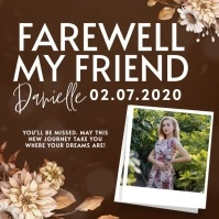 FAREWELL GREETING CARD DESIGN TEMPLATE Quadrato (1:1)