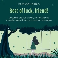 Farewell greeting card for friends Instagram template