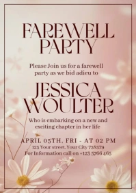 Farewell party A3 template