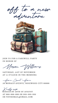 Hvid Farewell Party เรื่องราวบน Instagram Template