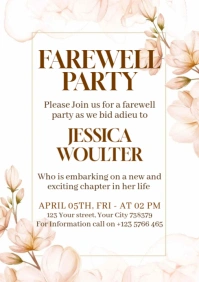 Farewell party A3 template